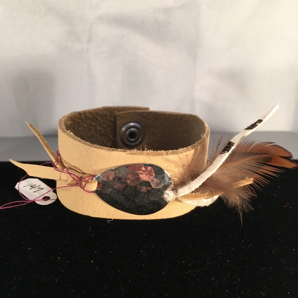 Leather Cuff Bracelet tan